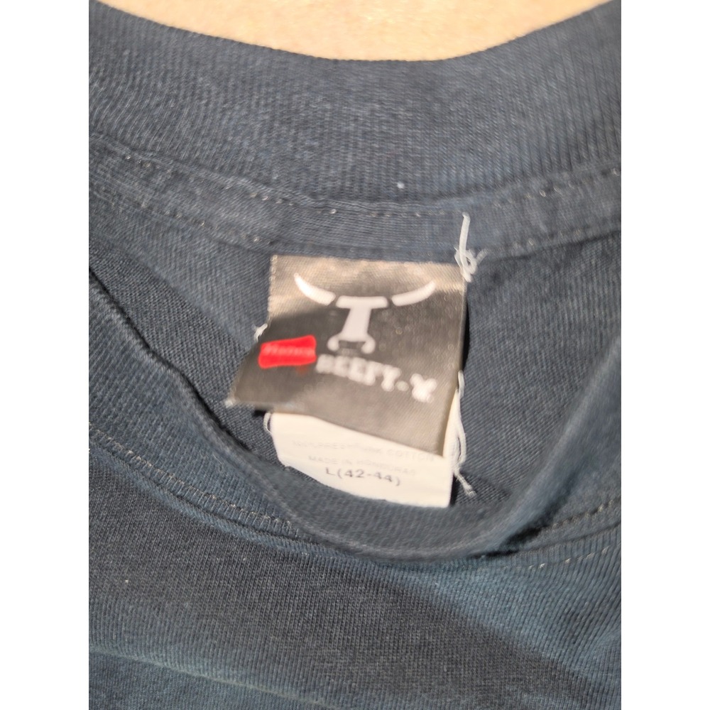 Hanes Beefy-T Mens Large Pittsburgh Makes Me Smile Graphic‎ T-Shirt Black L - Picture 4 of 6